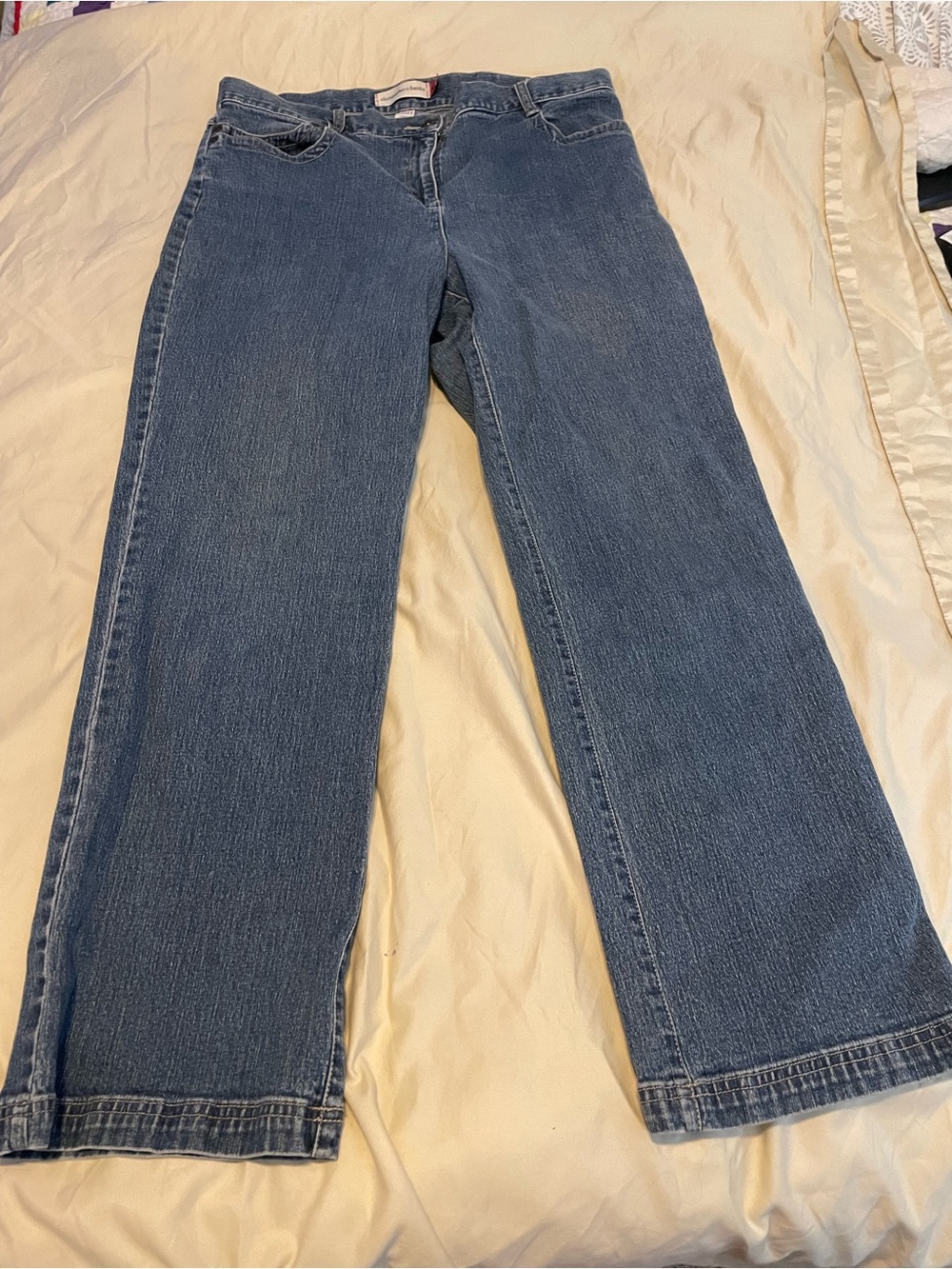 Christopher & Banks Women’s 12SH Straight Leg Relaxed Fit High Waist Jeans